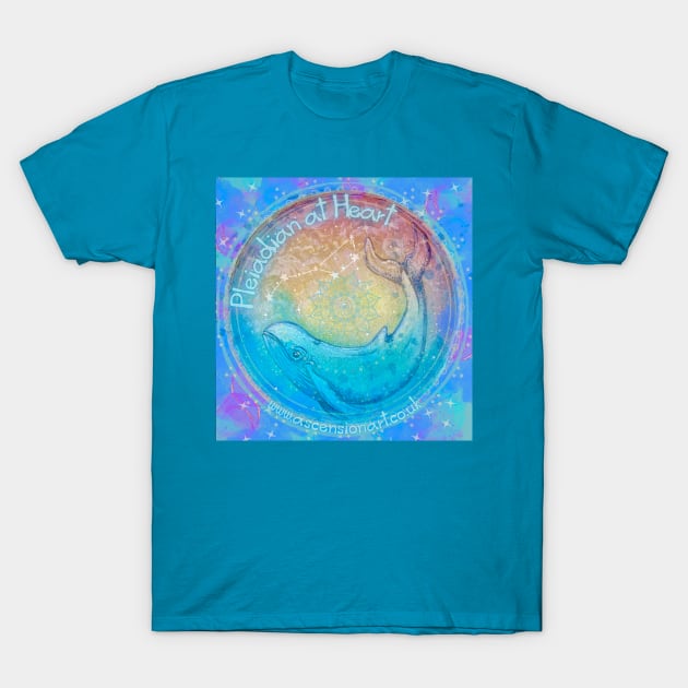 Pleiadian Whale T-Shirt by WWW.ASCENSIONART.CO.UK